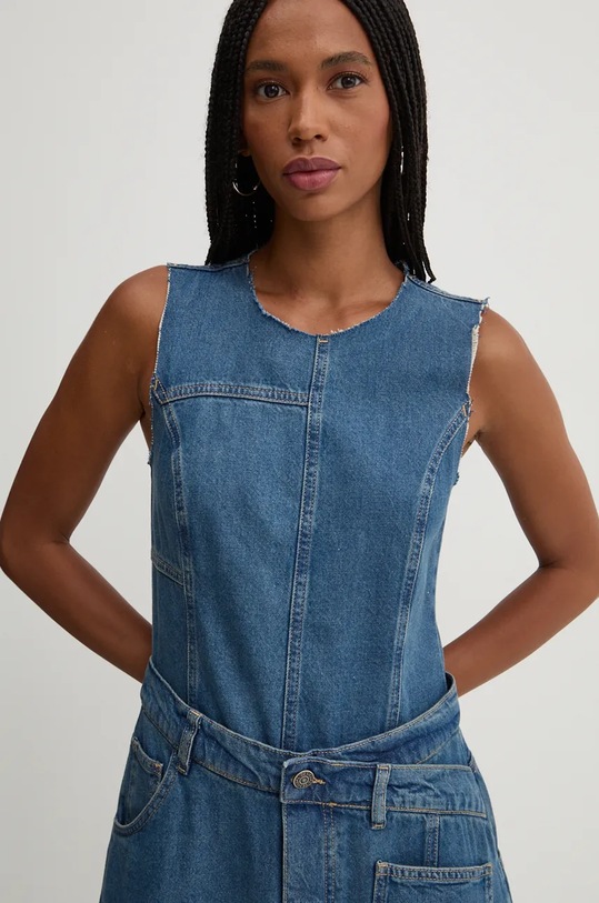 Rifľové šaty Desigual NUEVA YO modrá 24WWVD01