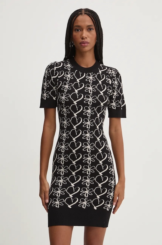 Сукня Desigual COEURS візерунок чорний 24WWVF10