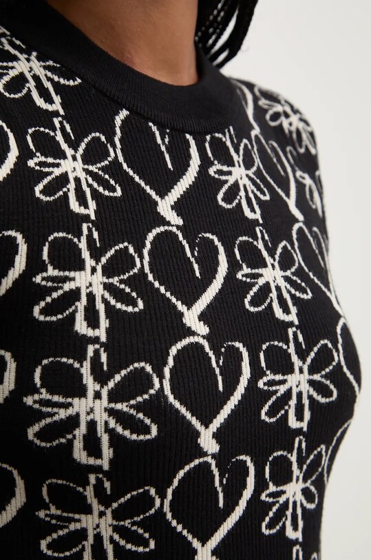 Desigual sukienka COEURS 24WWVF10 czarny