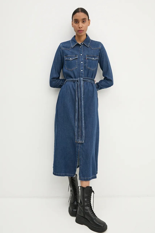 Rifľové šaty Levi's A8658 tmavomodrá AW24