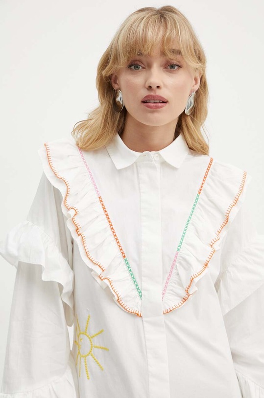 Bavlnené šaty Never Fully Dressed Austin Mini biela NFDDR1436