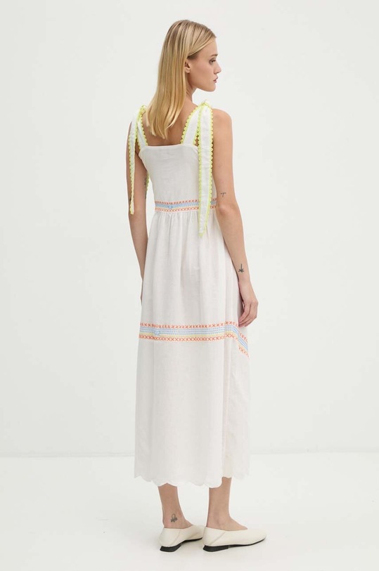 Îmbrăcăminte Never Fully Dressed rochie din amestec de in Corfu Midi NFDDR1359 alb