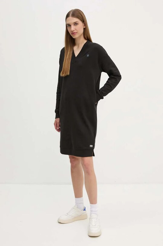 G-Star rochie din bumbac mini negru D25036.D562