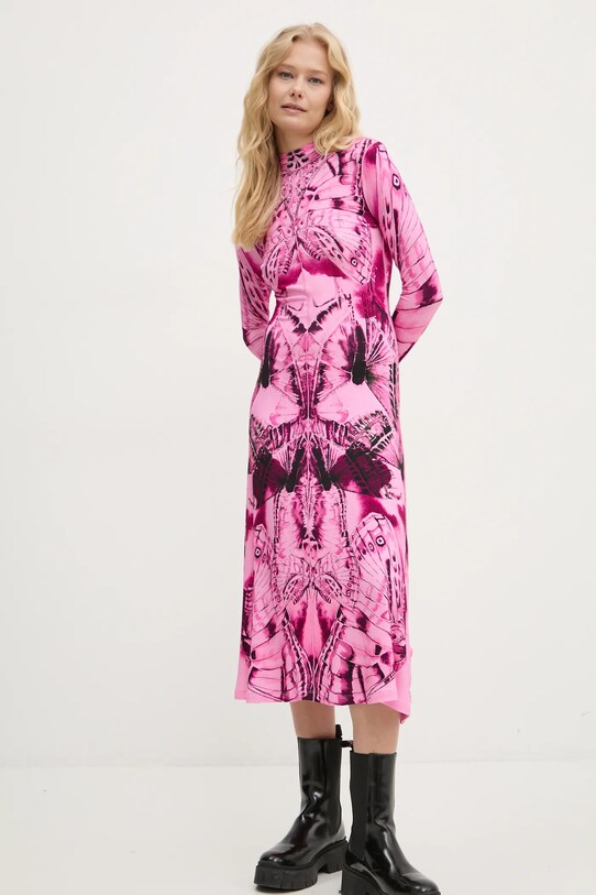 Desigual rochie SKY midi roz 24WWVK26