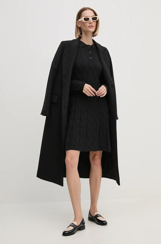 Tommy Hilfiger rochie din lana WW0WW43085 negru AW24