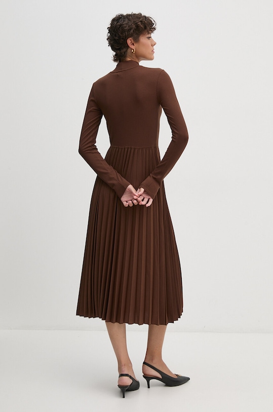 Φόρεμα Tommy Hilfiger WW0WW44176 καφέ AW24