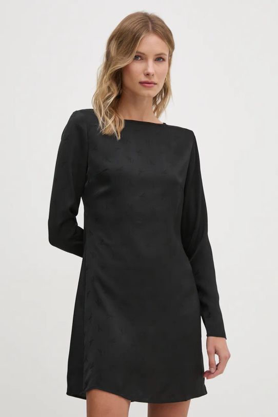 Šaty Calvin Klein Jeans hladký černá J20J224137