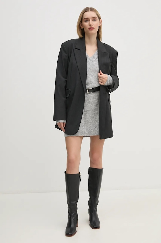 Платье с примесью шерсти Calvin Klein Jeans J20J224638 серый NC24