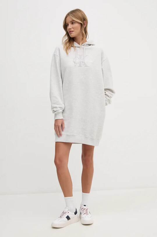 Calvin Klein Jeans sukienka bawełniana J20J224685 szary NC24