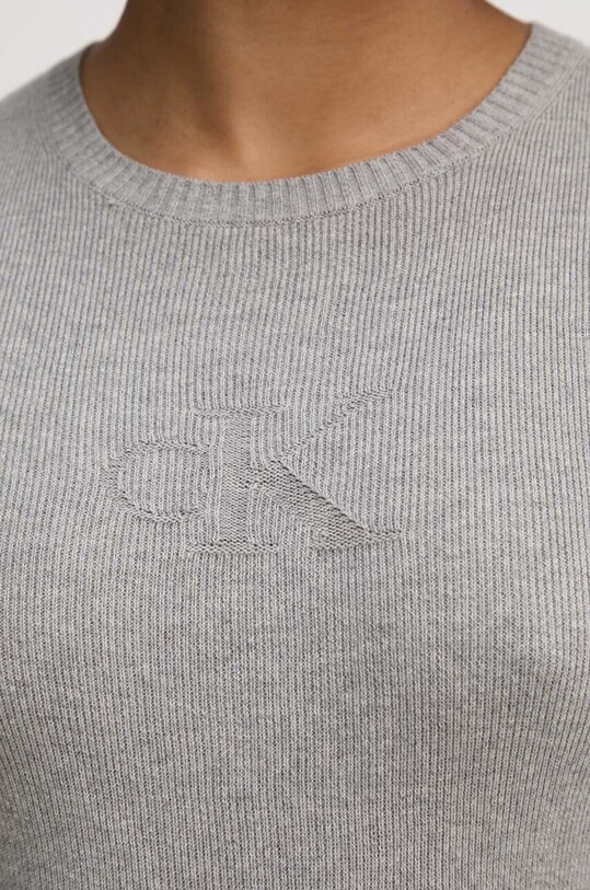 Хлопковое платье Calvin Klein Jeans J20J224156 серый