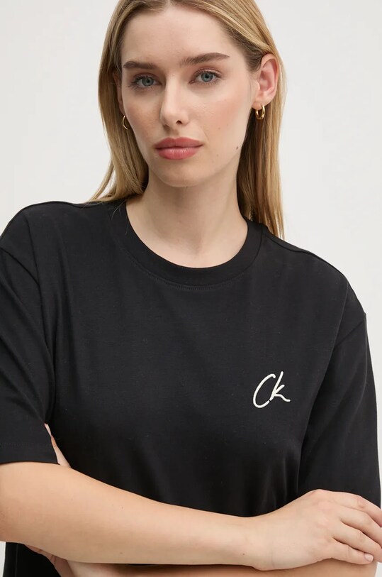 Calvin Klein Jeans sukienka bawełniana czarny J20J224160