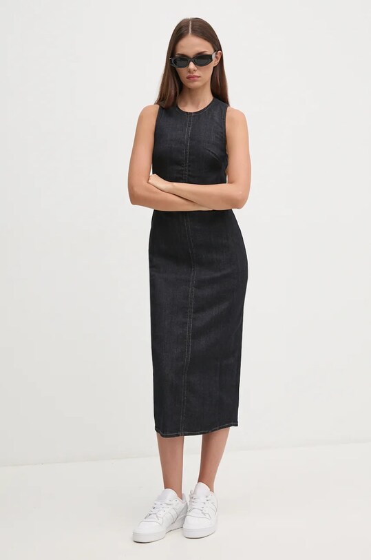 Φόρεμα τζιν Calvin Klein Jeans J20J224424 μαύρο AW24