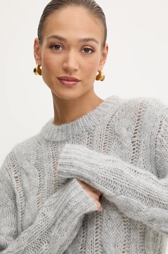 Vlnené šaty MICHAEL Michael Kors sivá MF482PNF5C