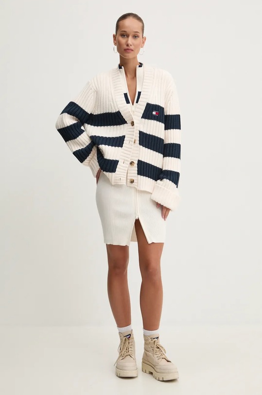 Šaty Tommy Jeans DW0DW18720 béžová AW24