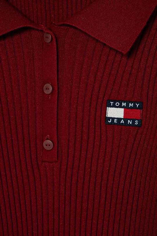 Îmbrăcăminte Tommy Jeans rochie DW0DW18734 burgundia