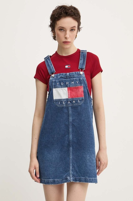 Tommy Jeans rochie din denim mini albastru DW0DW18956
