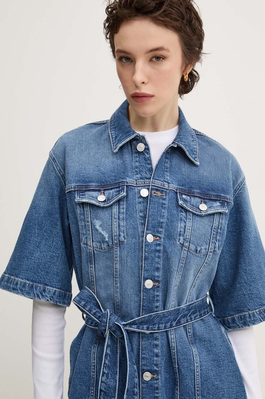 Tommy Jeans rochie din denim albastru DW0DW19733