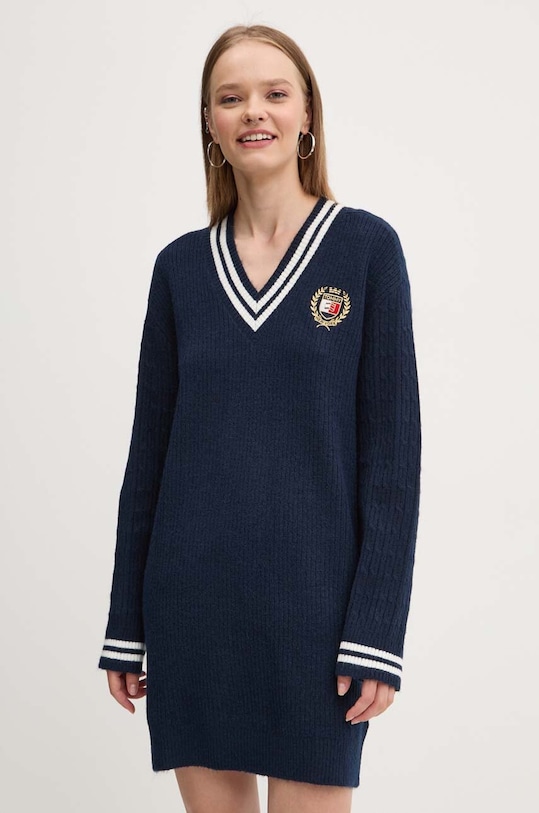 Obleka Tommy Jeans DW0DW19810 mornarsko modra AW24