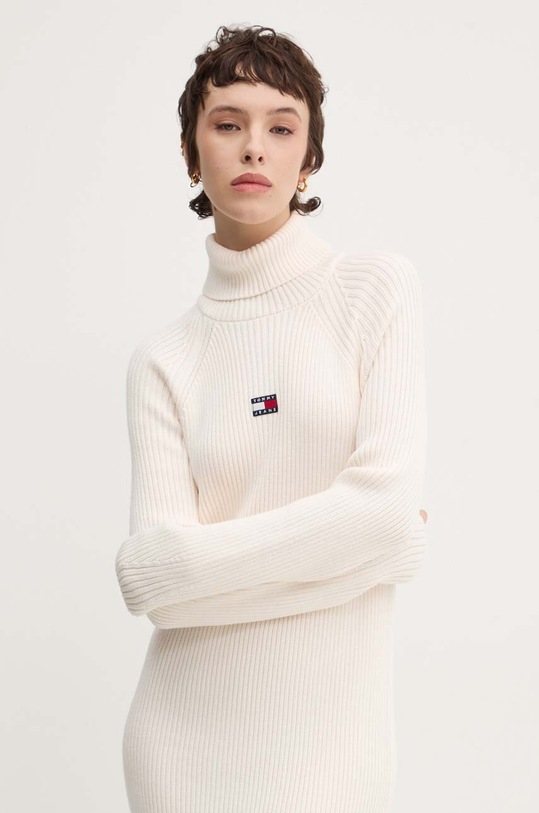 Tommy Jeans vestito in cotone beige DW0DW19815