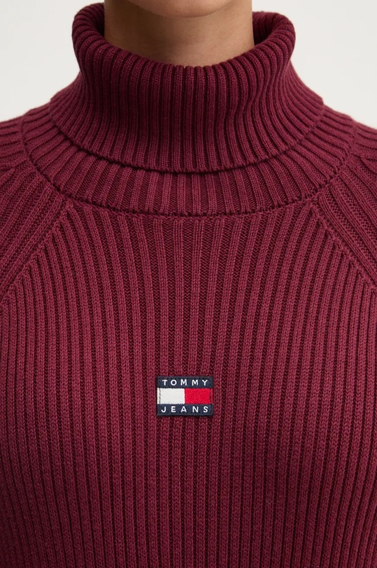 Бавовняна сукня Tommy Jeans DW0DW19815 бордо