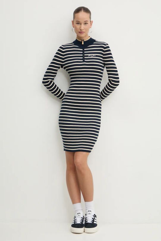 Tommy Jeans rochie DW0DW19836 bleumarin AW24