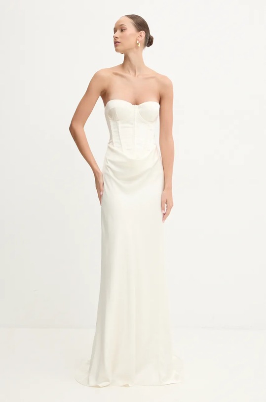 Šaty Rotate maxi béžová 112129857