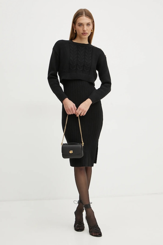 Morgan sukienka i sweter RMNATE RMNATE czarny AW24