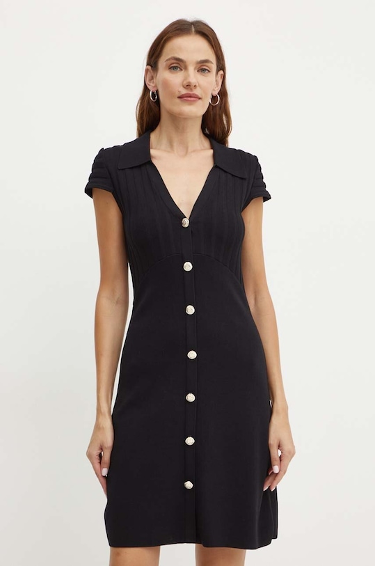 Šaty Morgan RMSIX pletenina čierna RMSIX