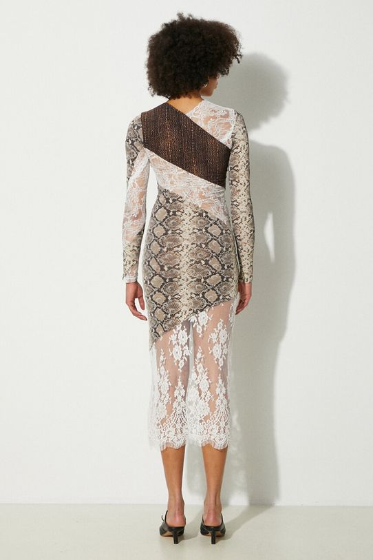 Платье Marine Serre Upcycled T-Shirts And Lace T-Shirt Dress WDR294A мультиколор AW24