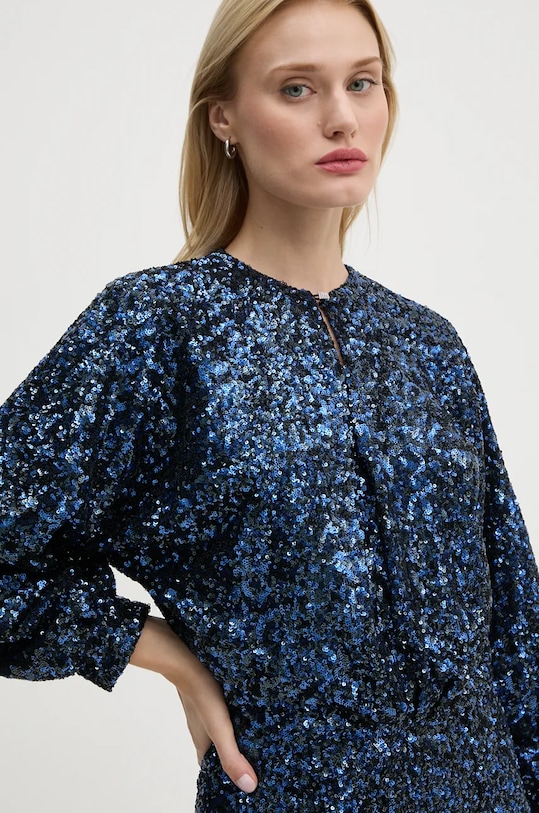 ZADIG&VOLTAIRE sukienka z domieszką jedwabiu niebieski WWDR01365