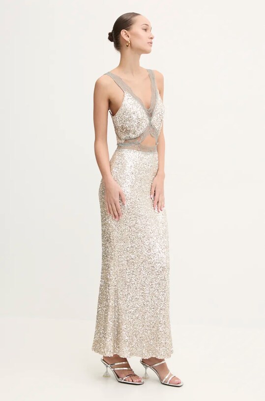 Never Fully Dressed sukienka Mimi Dress NFDDR1656 srebrny AW24