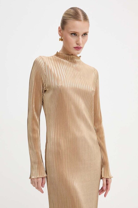 Never Fully Dressed vestito Gold Plisse Sophia Dress oro NFDDR1589