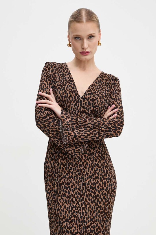 Never Fully Dressed rochie Leopard Celeste Dress NFDDR1701 bej