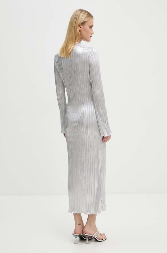Îmbrăcăminte Never Fully Dressed rochie Silver Plisse Sophia NFDDR1588 argintiu