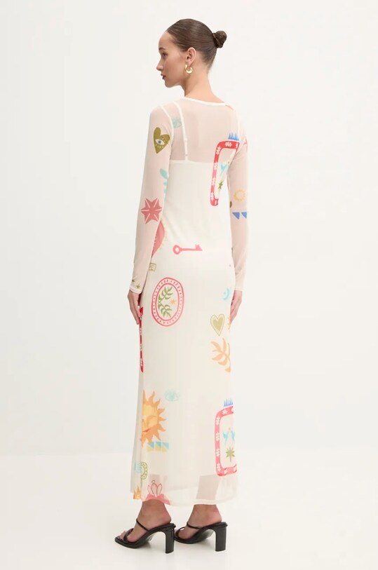 Odzież Never Fully Dressed sukienka Sundazed Summer Mesh Dress NFDDR1690 beżowy