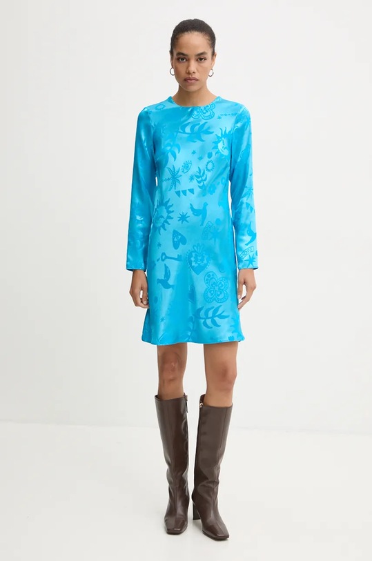 Never Fully Dressed sukienka Mini Soho NFDDR1572 niebieski AW24