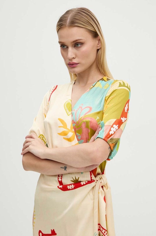 Never Fully Dressed rochie Vienna Wrap Dress NFDDR1567 multicolor AW24