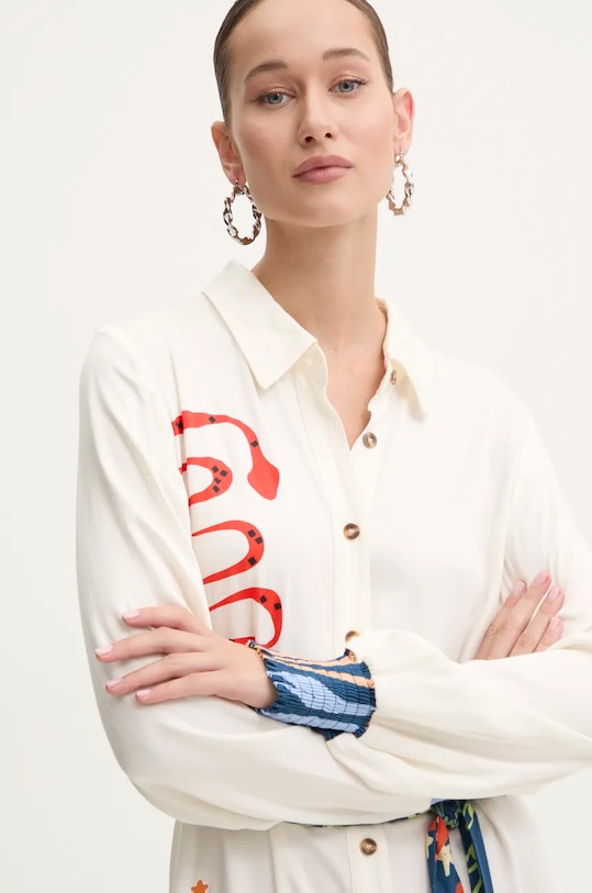 Šaty Never Fully Dressed Mystical Shirt Dress béžová NFDDR1584