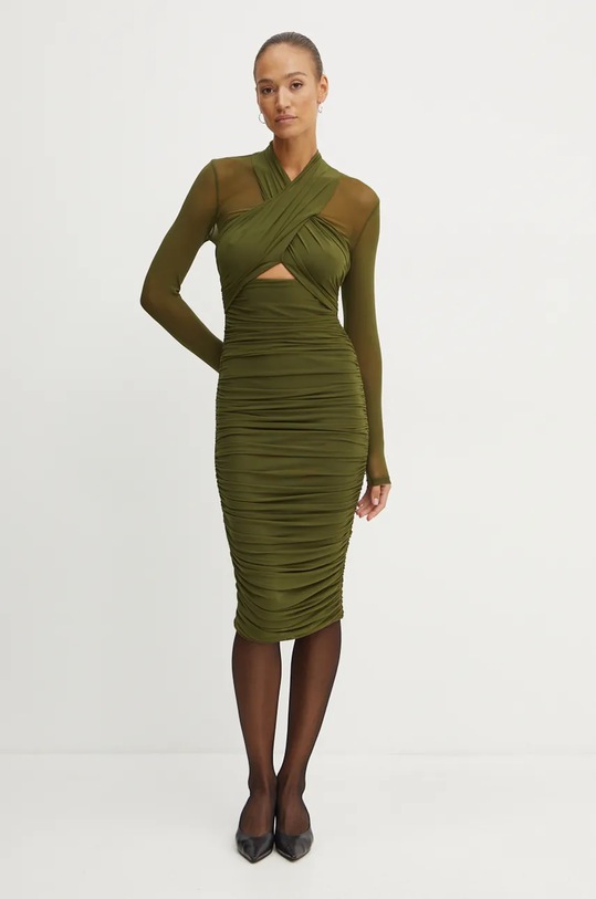 Bardot rochie ALIYAH 56305DB verde AW24