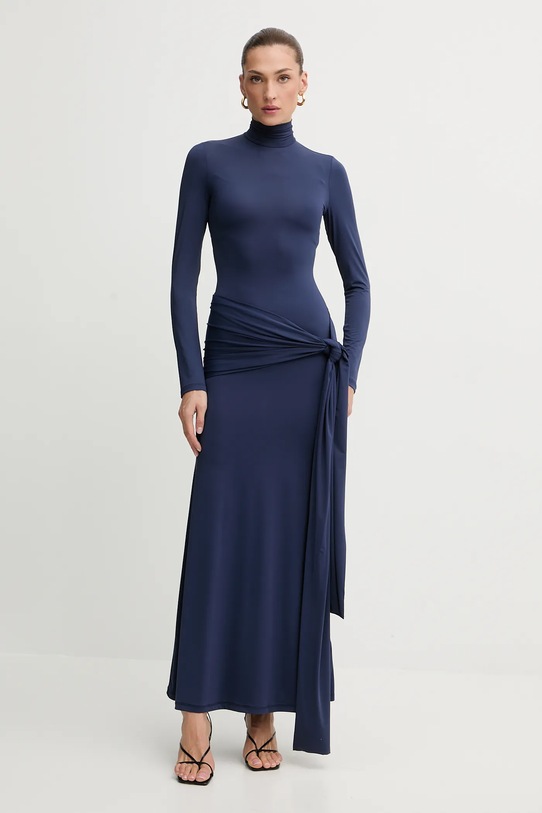 Bardot sukienka ALIX z elastanem granatowy 59467DB
