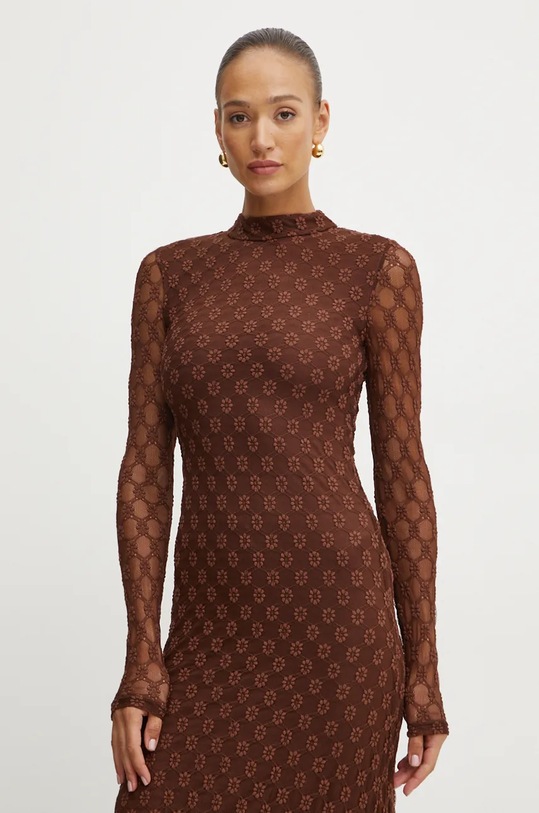 Šaty Bardot OLA 59476DB hnedá