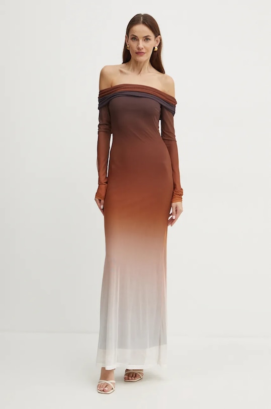Oblečení Šaty Bardot SAPHIA 59505DB hnědá