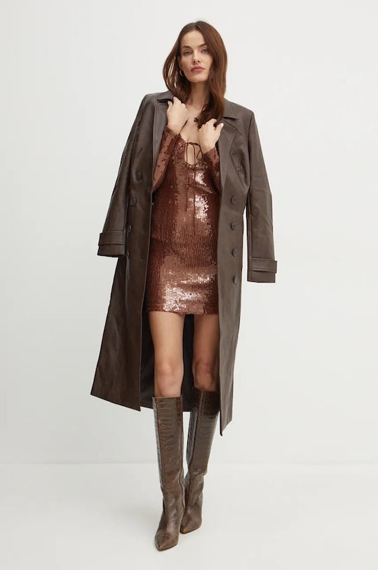 Bardot rochie VERONA 59513DB maro AW24