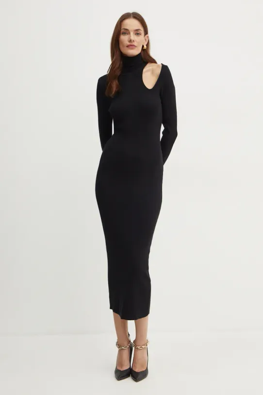 Bardot rochie OLESA midi negru 59580DB