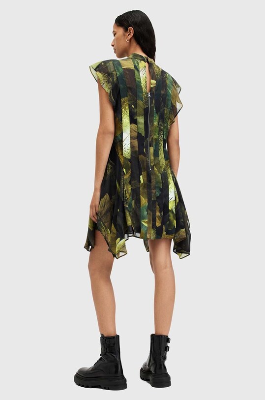 AllSaints rochie FLEUR verde W027DB