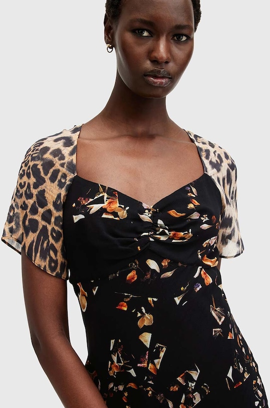 AllSaints rochie LEAH W051DB negru AW24