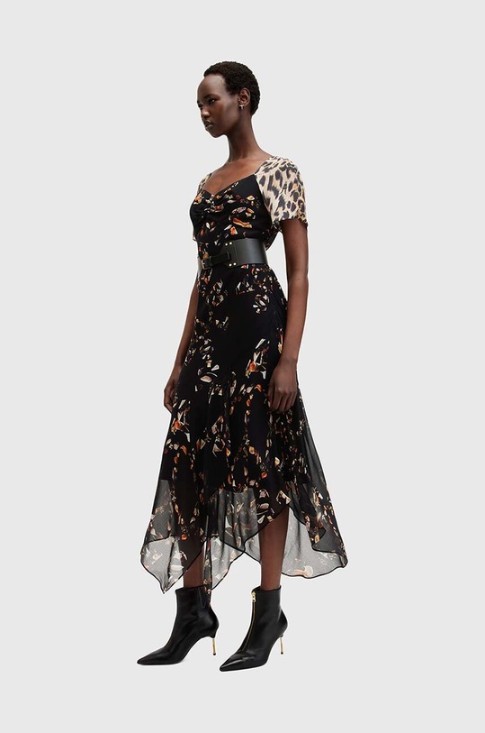 AllSaints rochie LEAH W051DB negru