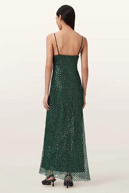 AllSaints rochie CHANTELLE W062DB verde AW25
