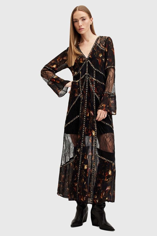 Сукня AllSaints BRYN візерунок чорний W065DB