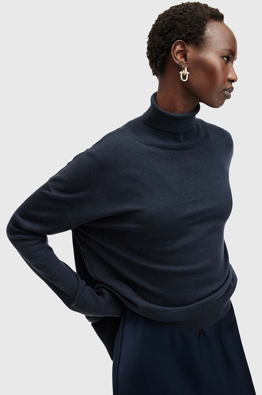 Obleka in volneni pulover AllSaints NEO W080DB mornarsko modra AW24